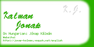 kalman jonap business card
