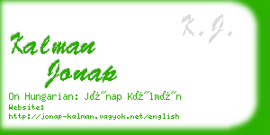 kalman jonap business card